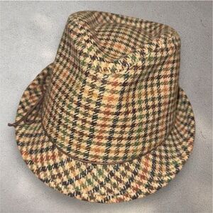 SAN DIEGO HAT COMPANY, The Four Buttons, Wool Blend Houndstooth Fedora, OS